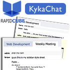With KykaChat, your website becomes a fully functional realtime chat room, with the ability to share images and files in the same screen, on the same site.