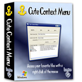 Start Menus are so 2006.  With Cute Context Menu all of your favorite files and applications are available to you with a simple right-click of your mouse.