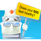 SSDlife measures the remaining life of your SSD based on your usage, and can tell you details about your drive, from manufacturer and model to technical details.