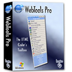 WebTools Pro is the HTML designer's must-have box of tricks. Use this handy toolbox to run reports and analyze your HTML in a variety of different ways. 