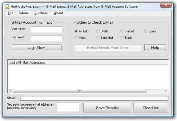 Gmail Extract - Email Extraction Software Download for PC