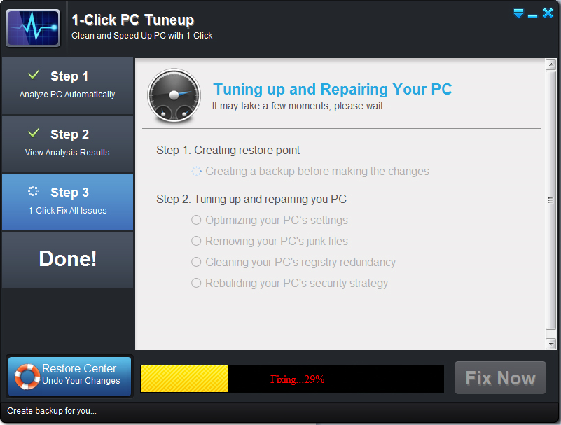 1-Click PC Tuneup (3 PCs), Software Utilities Screenshot
