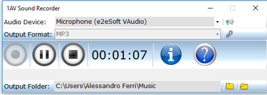 MP3 Recording Software Screenshot