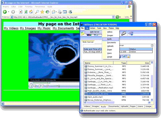 File Sharing Pro, Internet Software Screenshot