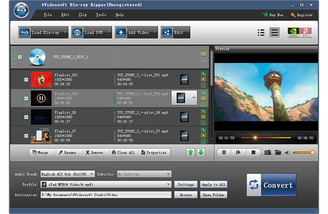 4Videosoft Blu-ray Ripper Screenshot