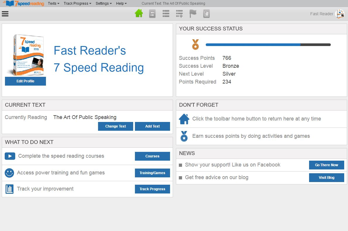 7 Speed Reading Screenshot