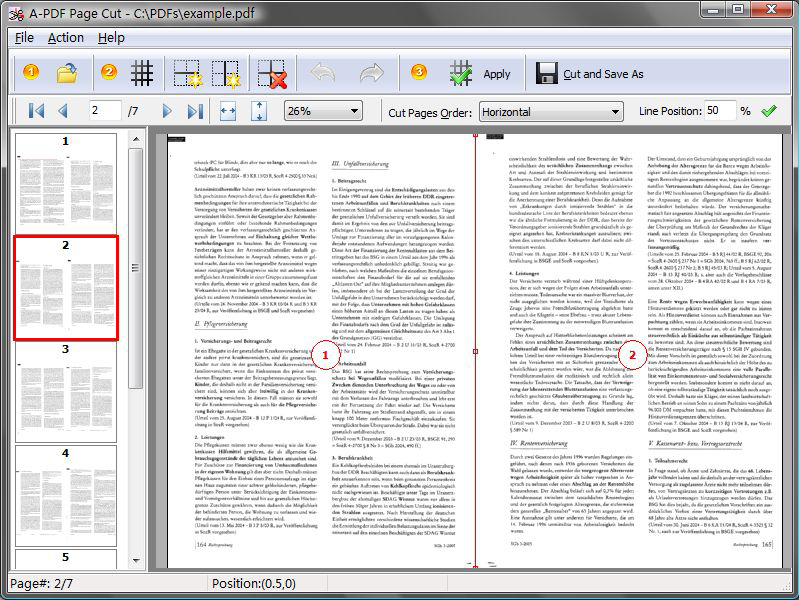 A-PDF Page Cut Screenshot