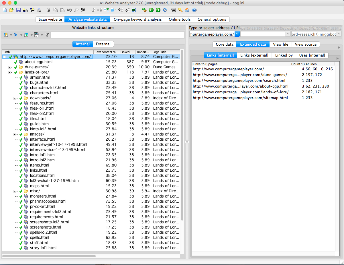HTML Compatibility Software Screenshot