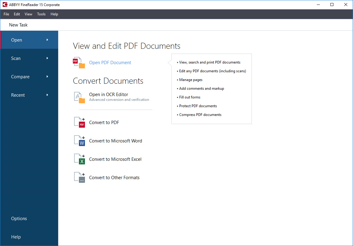 ABBYY FineReader PDF Standard & Corporate & ABBYY FineReader PDF for Mac Screenshot