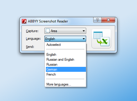 ABBYY Screenshot Reader, Screenshot Software Screenshot