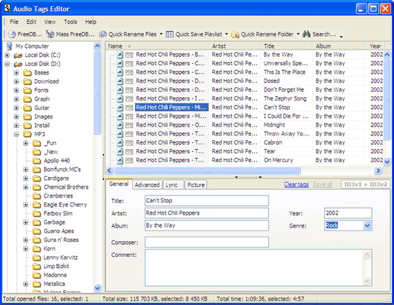 ABF Audio Tags Editor Screenshot