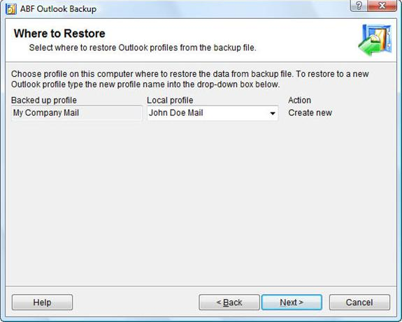 Security Software, ABF Outlook Backup 3 Screenshot