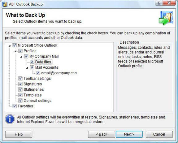 Backup Email Software Screenshot