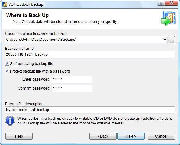 backup outlook express