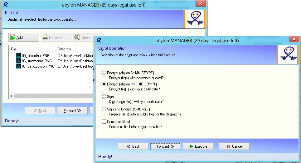 abylon BASIC, Access Restriction Software Screenshot