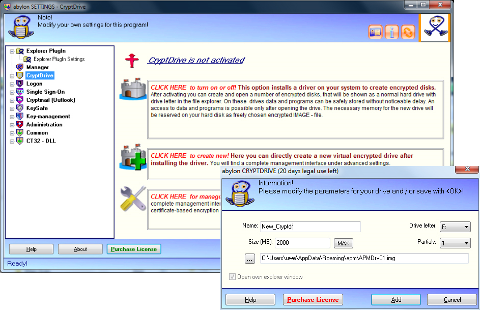 General Security Software Screenshot