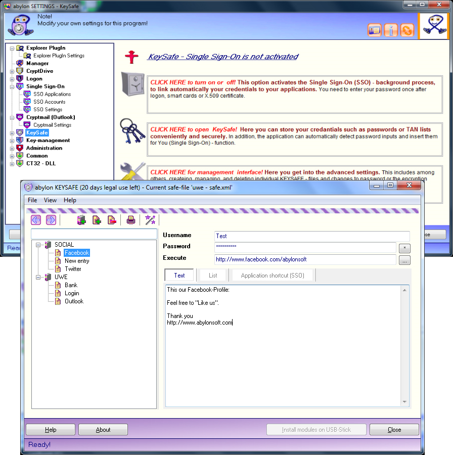 Security Software, abylon ENTERPRISE Screenshot