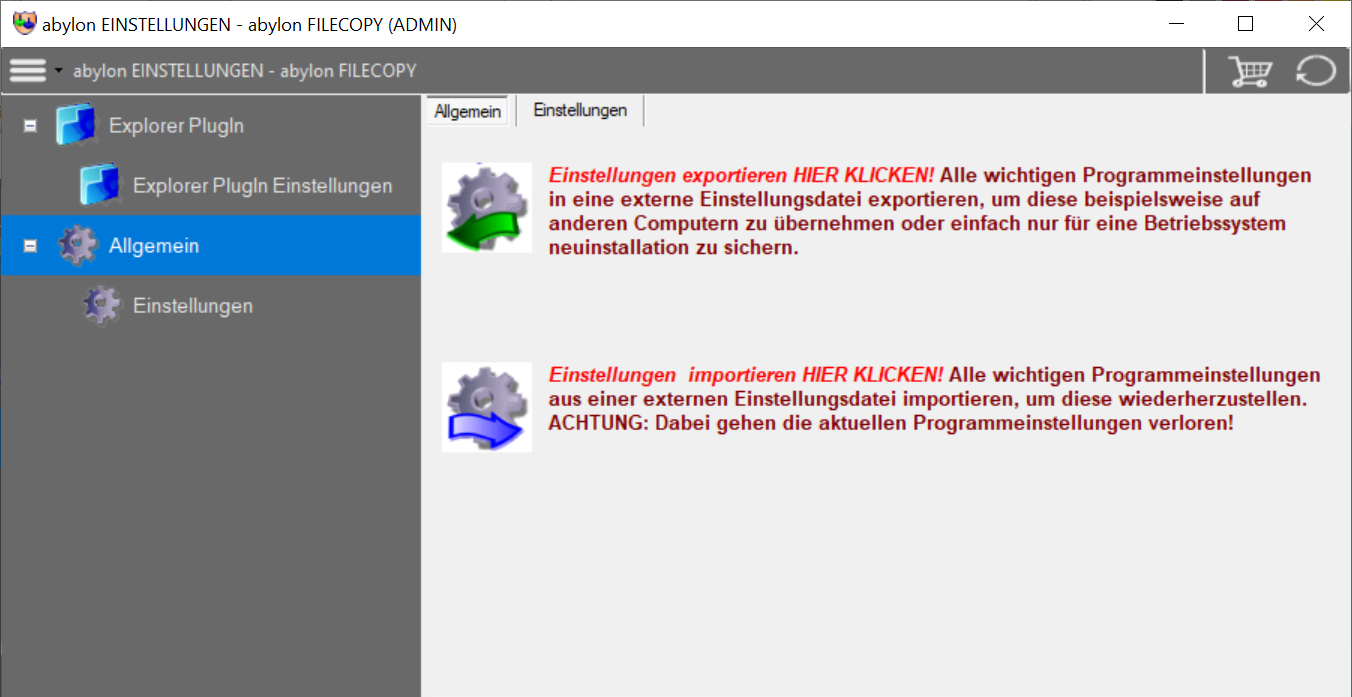 abylon FILECOPY, Files and Folders Software Screenshot