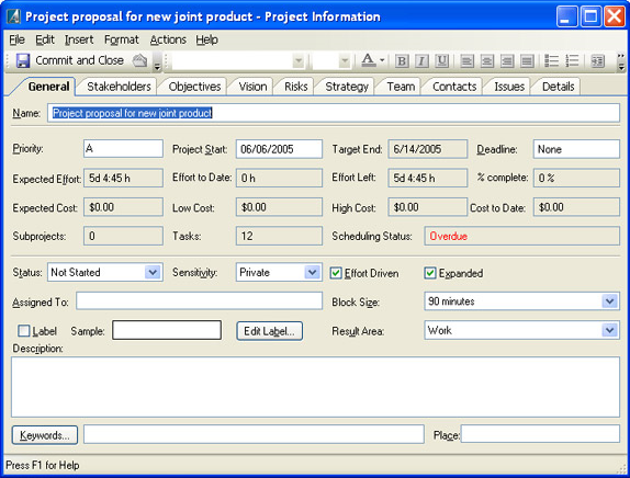 Productivity Software, Achieve Planner Productivity Suite Screenshot