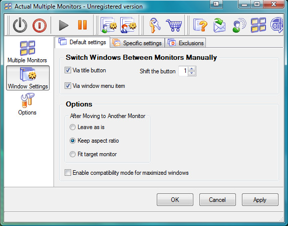 Desktop Customization Software, Actual Multiple Monitors Screenshot