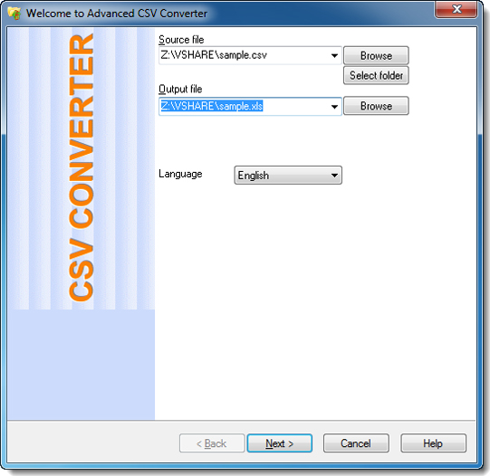 Advanced CSV Converter, Spreadsheet Editors Software Screenshot