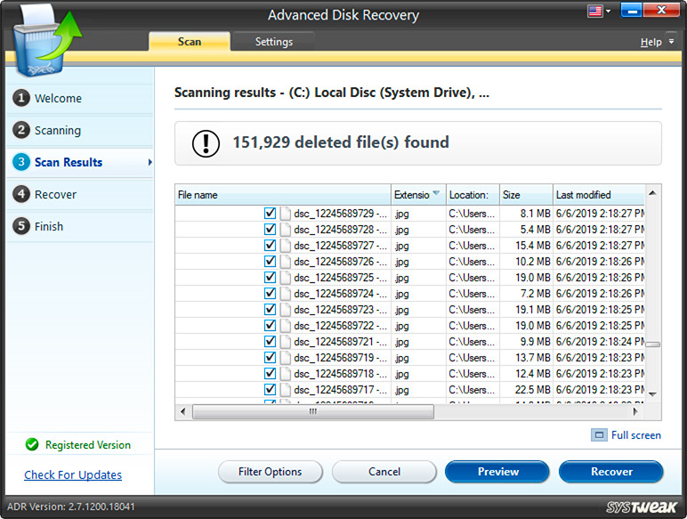 Advanced Disk Recovery, Software Utilities Screenshot