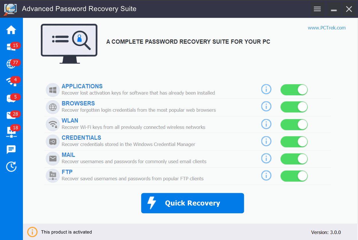 Advanced Password Recovery Suite Screenshot