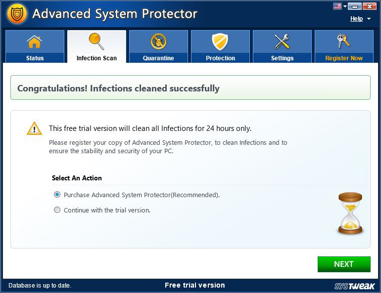 Antivirus Software, Advanced System Protector Screenshot