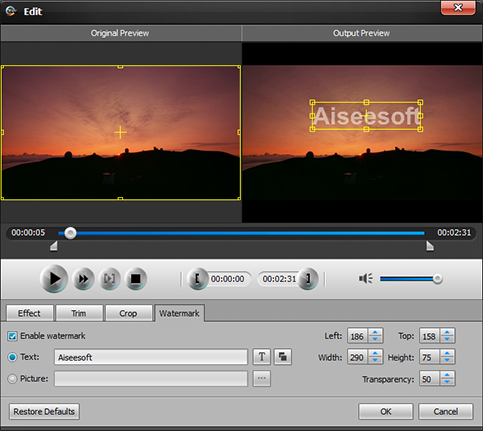 Video Software, Aiseesoft WTV Converter Screenshot