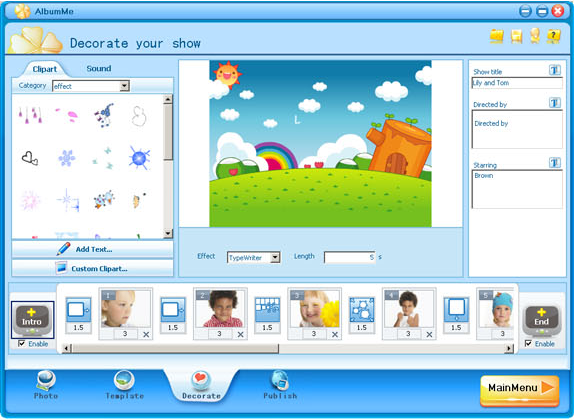 Slideshow Software, AlbumMe Screenshot