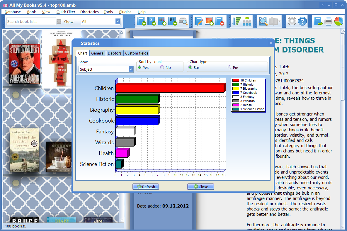 Hobby, Educational & Fun Software, All My Books 5.x Screenshot