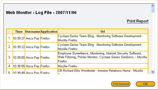 All-Spy Keylogger, Keylogger Software Screenshot