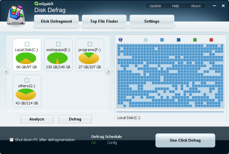 Amigabit Disk Defrag Screenshot