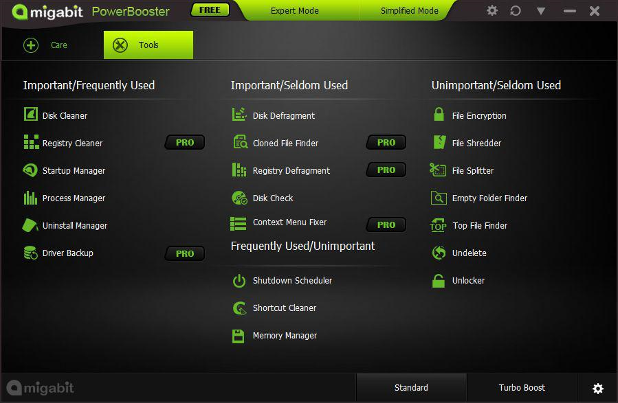 Amigabit PowerBooster, Software Utilities Screenshot