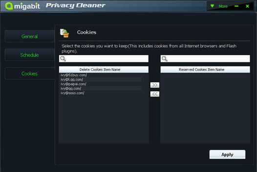 Software Utilities, Amigabit Privacy Cleaner Screenshot