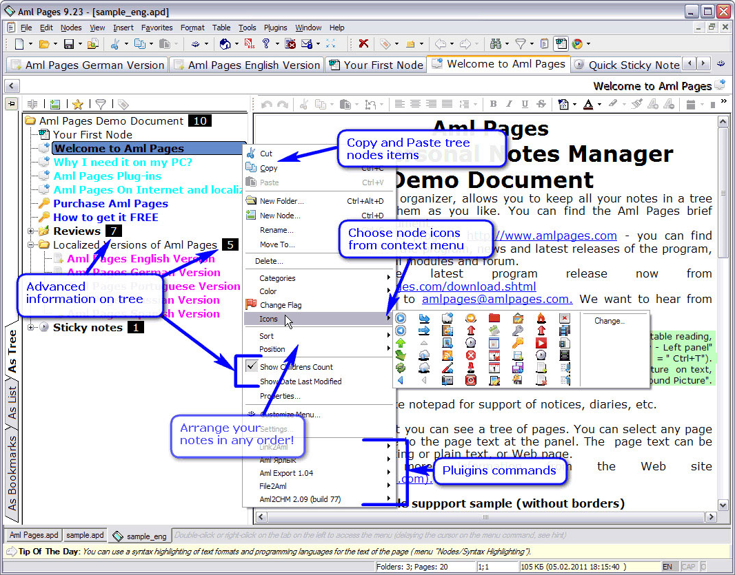 Aml Pages Home License, Writing and Journaling Software Screenshot