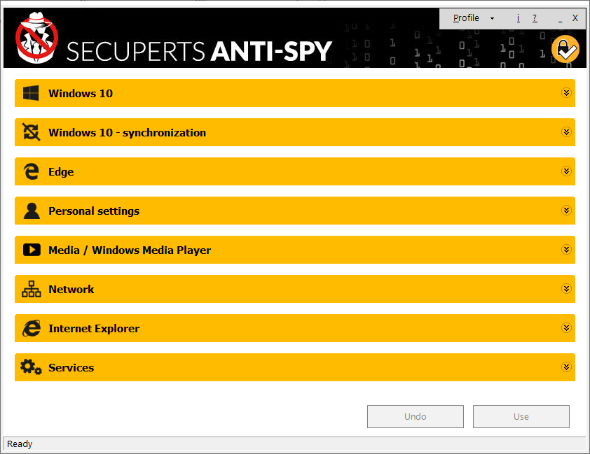AntiSpy Screenshot
