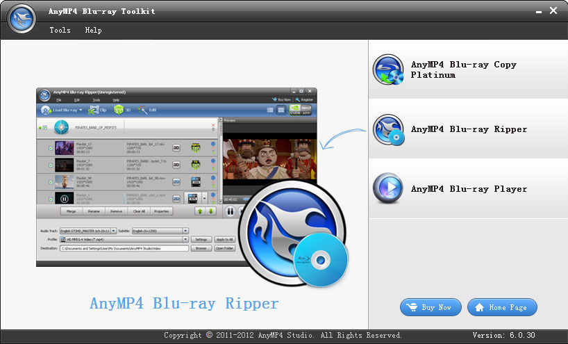 AnyMP4 Blu-ray Ripper 8.0.93 instal