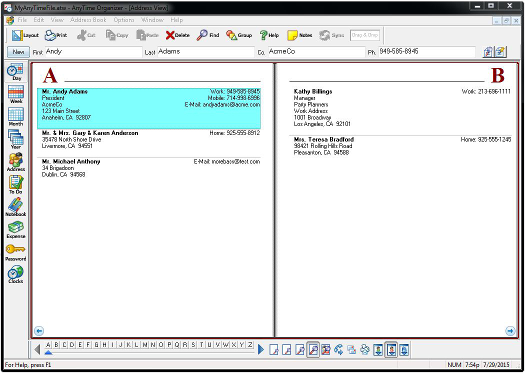 Productivity Software, Organization Software Screenshot
