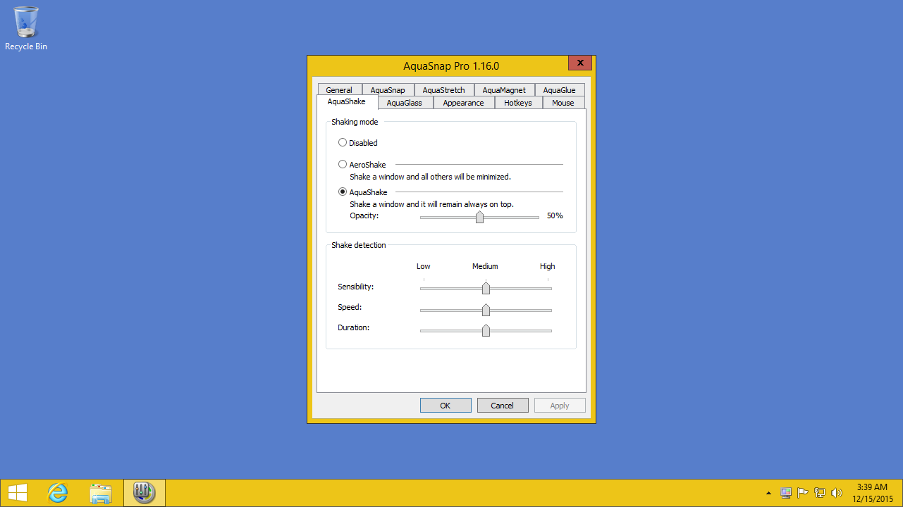 Desktop Customization Software, AquaSnap Screenshot