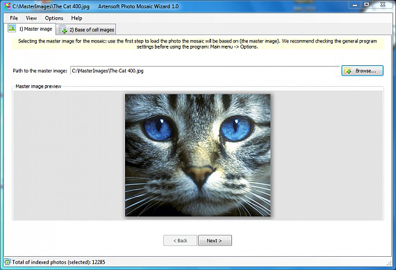 Graphic Design Software, Artensoft Photo Mosaic Wizard Screenshot