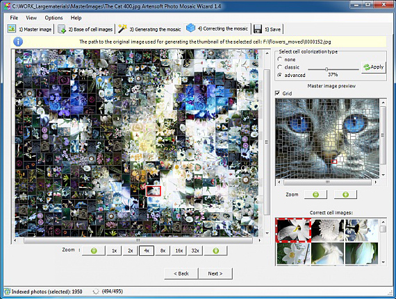 Artensoft Photo Mosaic Wizard, Design, Photo & Graphics Software Screenshot