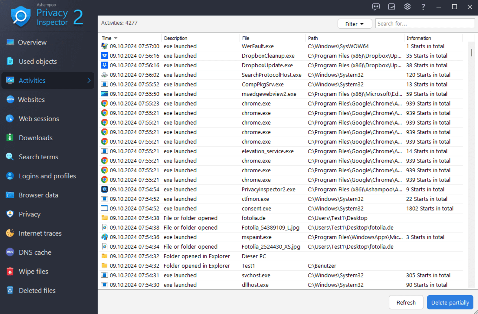Ashampoo Privacy Inspector 2 Screenshot