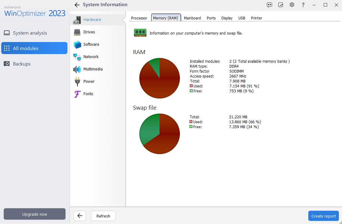 Ashampoo WinOptimizer, Software Utilities Screenshot