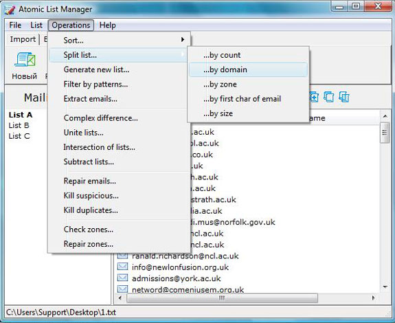 Contact Management Software Screenshot