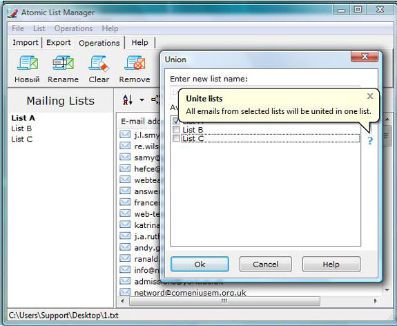 Productivity Software, Contact Management Software Screenshot