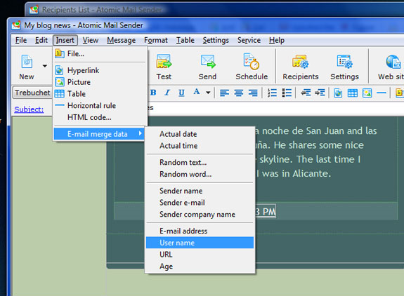 Atomic Mail Sender, Bulk Mailer Software Screenshot