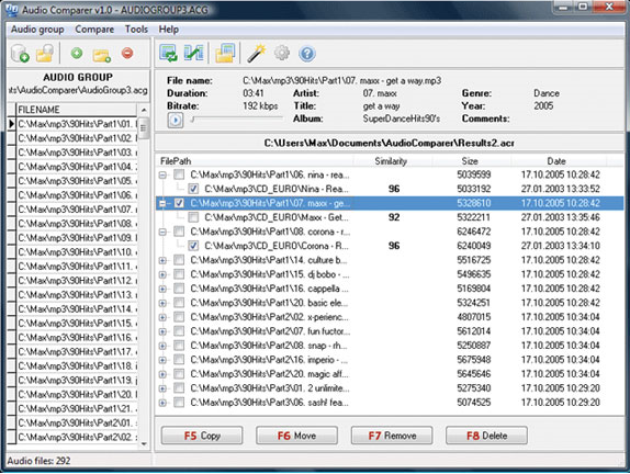 Audio Comparer, Recording Studio Software Screenshot