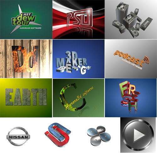 Aurora 3D Text & Logo Maker Screenshot