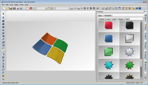 Graphic Design Software, Aurora 3D Text & Logo Maker Screenshot